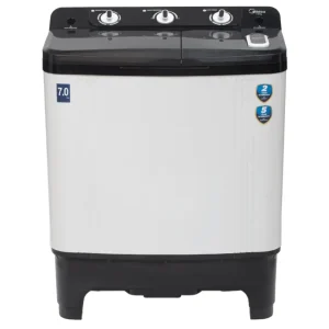 Midea 7 Kg Semi Automatic Top Load Washing Machine Black White MWMSA070PPG(KW) with IPX4 Protection & Thermal Protection | 2 Year Warranty Midea 7 Kg Semi Automatic Top Load Washing Machine Black White MWMSA070PPG(KW) with IPX4 Protection & Thermal Protection | 2 Year Warranty