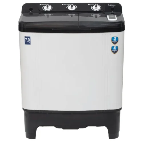 Midea 7 Kg Semi Automatic Top Load Washing Machine Black White MWMSA070PPG(KW) with IPX4 Protection & Thermal Protection | 2 Year Warranty Midea 7 Kg Semi Automatic Top Load Washing Machine Black White MWMSA070PPG(KW) with IPX4 Protection & Thermal Protection | 2 Year Warranty