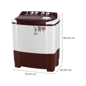 LG 8Kg Semi Automatic Top Load Washing Machine P8035SRAZA | 5 Star | Roller Jet Pulsator | Burgundy LG 8Kg Semi Automatic Top Load Washing Machine P8035SRAZA | 5 Star | Roller Jet Pulsator | Burgundy
