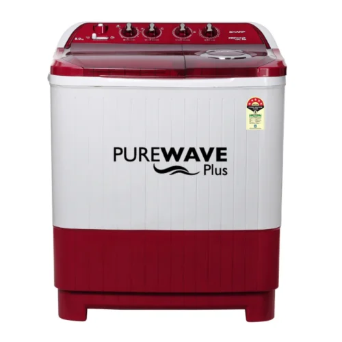 SHARP 8.0 kg 5 Star Semi-Automatic Top Loading Washing Machine ES-SD80NB-TR (Ruby Red) | Quadroniq Pulsator, 1300 RPM, Wave Dry Ring SHARP 8.0 kg 5 Star Semi-Automatic Top Loading Washing Machine ES-SD80NB-TR (Ruby Red) | Quadroniq Pulsator, 1300 RPM, Wave Dry Ring