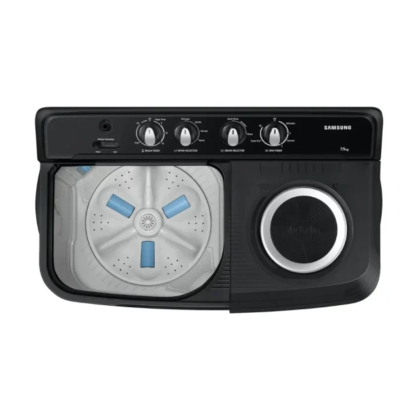 Samsung WT75C3200GG 7.5 kg, 5 Star, Semi-Automatic Top Load Washing Machine,with Hexa Storm Pulsator Samsung WT75C3200GG 7.5 kg, 5 Star, Semi-Automatic Top Load Washing Machine,with Hexa Storm Pulsator