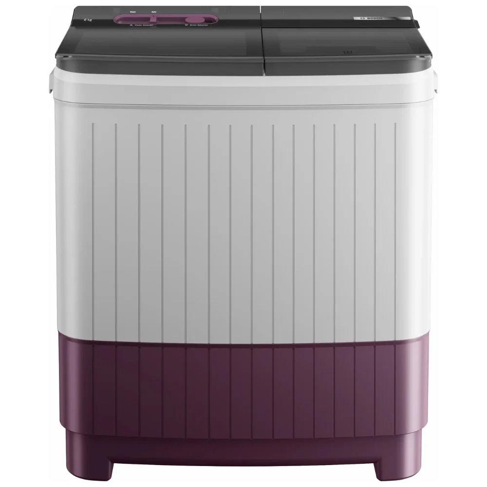 Bosch 8 Kg Semi-Automatic Top Load Washing Machine (WJP802V0IN) – 1360 RPM, Powerful Wash