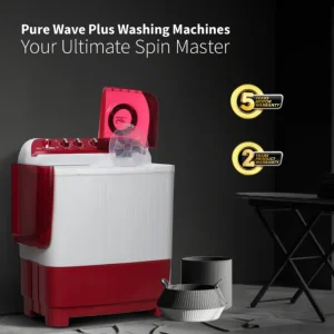 SHARP 8.0 kg 5 Star Semi-Automatic Top Loading Washing Machine ES-SD80NB-TR (Ruby Red) | Quadroniq Pulsator, 1300 RPM, Wave Dry Ring SHARP 8.0 kg 5 Star Semi-Automatic Top Loading Washing Machine ES-SD80NB-TR (Ruby Red) | Quadroniq Pulsator, 1300 RPM, Wave Dry Ring