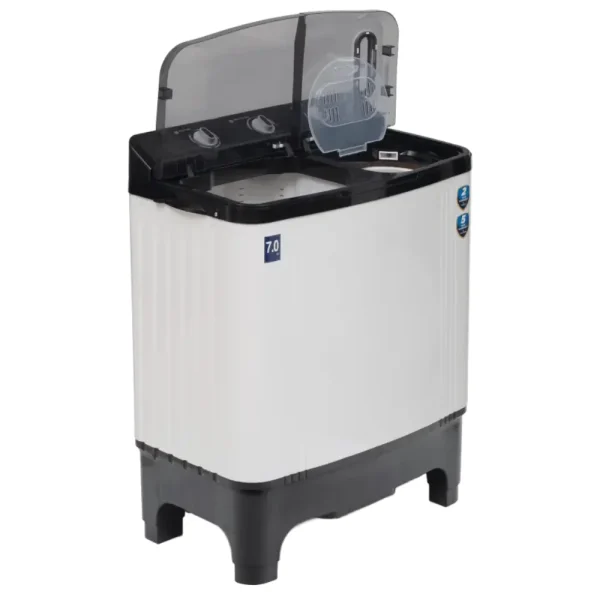 Midea 7 Kg Semi Automatic Top Load Washing Machine Black White MWMSA070PPG(KW) with IPX4 Protection & Thermal Protection | 2 Year Warranty Midea 7 Kg Semi Automatic Top Load Washing Machine Black White MWMSA070PPG(KW) with IPX4 Protection & Thermal Protection | 2 Year Warranty