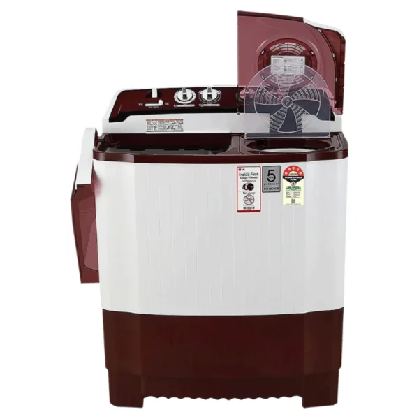 LG 8Kg Semi Automatic Top Load Washing Machine P8035SRAZA | 5 Star | Roller Jet Pulsator | Burgundy LG 8Kg Semi Automatic Top Load Washing Machine P8035SRAZA | 5 Star | Roller Jet Pulsator | Burgundy