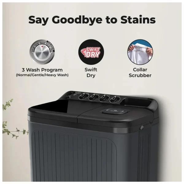 LLOYD 7 Kg Semi-Automatic Washing Machine GLWS705ARDVG | 5 Star Energy Rating | Swift Dry | Magic Filter | 5 Year Motor Warranty LLOYD 7 Kg Semi-Automatic Washing Machine GLWS705ARDVG | 5 Star Energy Rating | Swift Dry | Magic Filter | 5 Year Motor Warranty