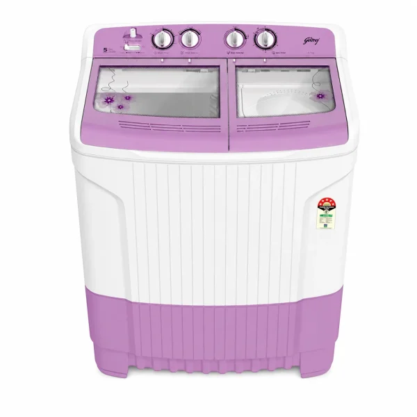 Godrej 8 Kg Semi Automatic Washing Machine WS EDGE 80 5.0 TB3 M LVDR Lavender | 5 Star Energy Efficient Washer Godrej 8 Kg Semi Automatic Washing Machine WS EDGE 80 5.0 TB3 M LVDR Lavender | 5 Star Energy Efficient Washer