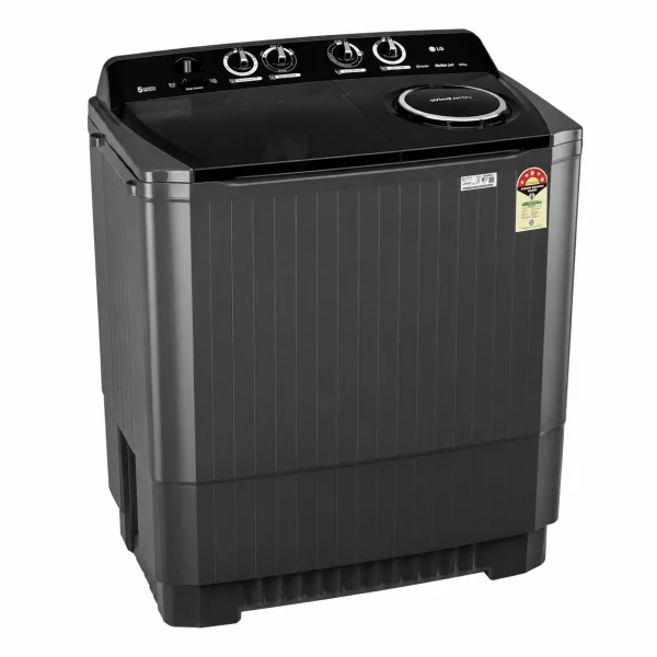 LG 11.5Kg Semi Automatic Washing Machine, Roller Jet Pulsator + Soak, Full Black, 5 Star LG 11.5Kg Semi Automatic Washing Machine, Roller Jet Pulsator + Soak, Full Black, 5 Star