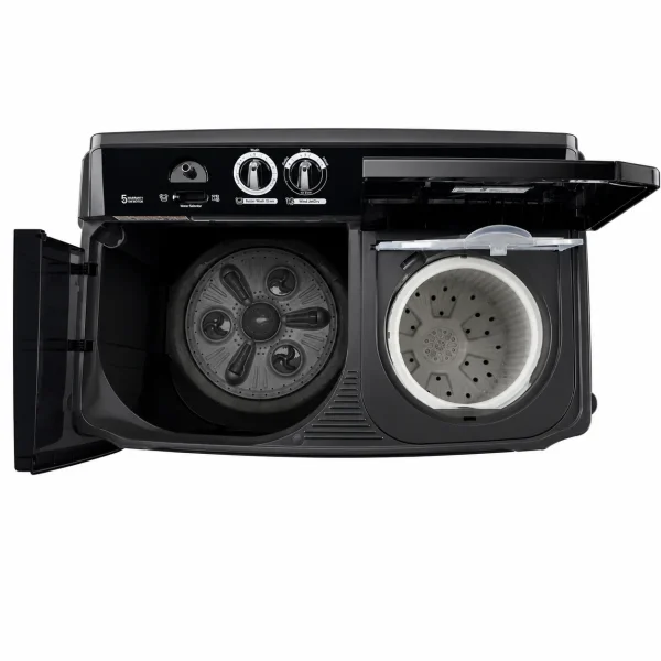 LG 11.5Kg Semi Automatic Washing Machine, Roller Jet Pulsator + Soak, Full Black, 5 Star LG 11.5Kg Semi Automatic Washing Machine, Roller Jet Pulsator + Soak, Full Black, 5 Star