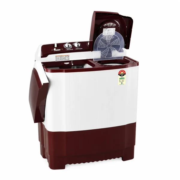 LG 7.5 Kg Semi Automatic Washing Machine | Roller Jet Pulsator | Wind Jet Dry | 5 Star Energy Rating | Burgundy LG 7.5 Kg Semi Automatic Washing Machine | Roller Jet Pulsator | Wind Jet Dry | 5 Star Energy Rating | Burgundy