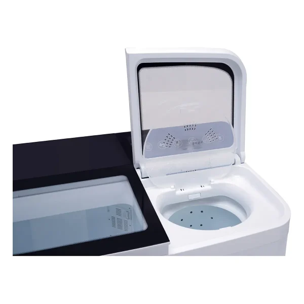 Haier 7 Kg Semi-Automatic Washing Machine With Toughened Glass HTW70-178BKN