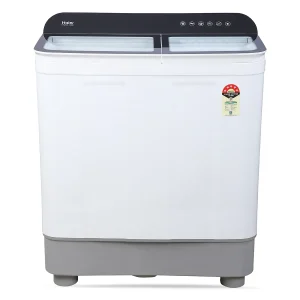 Haier 7 Kg Semi-Automatic Washing Machine With Toughened Glass HTW70-178BKN