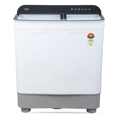 Haier 7 Kg Semi-Automatic Washing Machine With Toughened Glass HTW70-178BKN