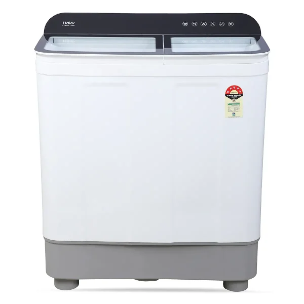 Haier 7 Kg Semi-Automatic Washing Machine With Toughened Glass HTW70-178BKN