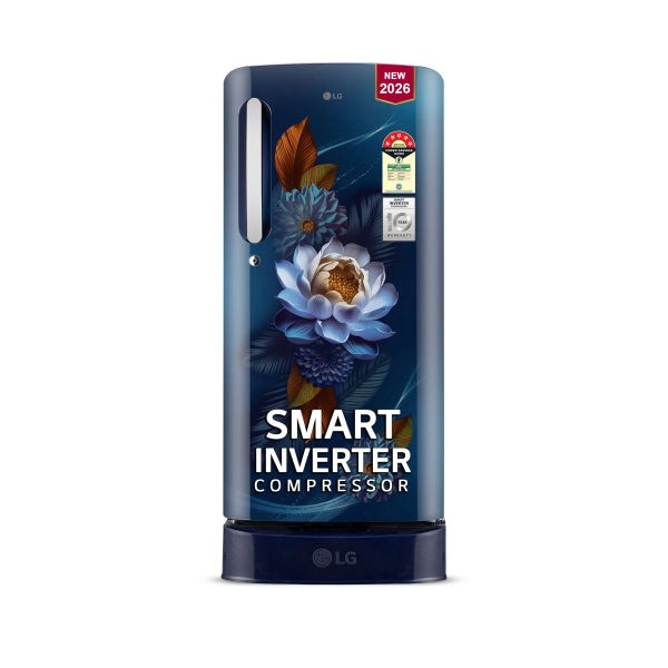 PRODUCT-1 LG 185 L Direct Cool Single Door 5 Star Refrigerator with Base Drawer with Smart Inverter Compressor, Runs on Home Inverter, Fit Max Chiller Tray & 2026 Model
