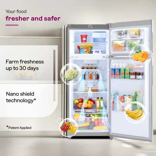 -original-imahkug7k6yzv3f9 Godrej 244 L Frost Free Double Door 4 Star Convertible Refrigerator with 6-In-1 Convertible Freezer With 95%+ Food Surface Disinfection