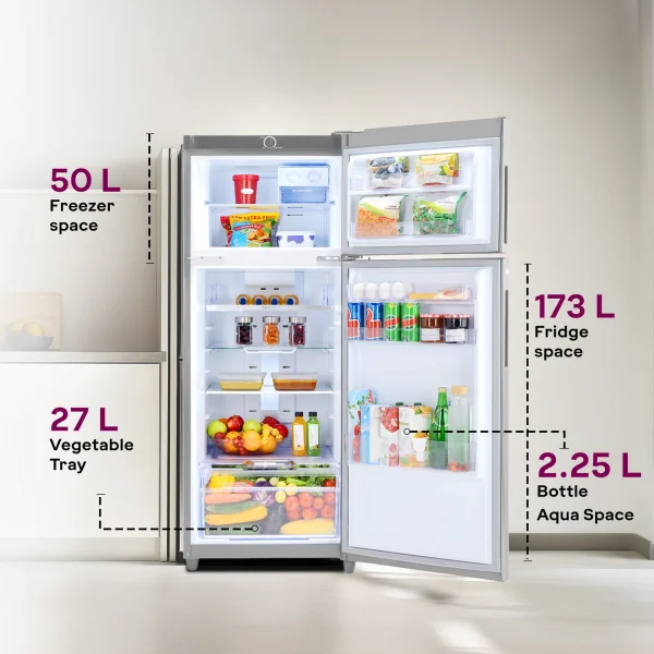 -original-imahkug7ygsy4gh8 Godrej 244 L Frost Free Double Door 4 Star Convertible Refrigerator with 6-In-1 Convertible Freezer With 95%+ Food Surface Disinfection